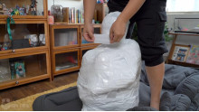 呼吸制御と口腔内虐待のMummification
